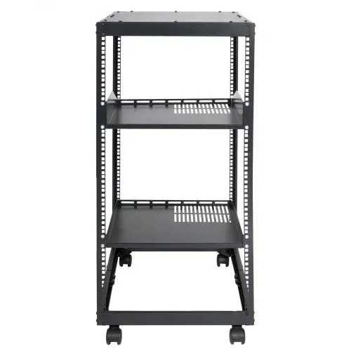 VEVOR 20U Server-Rack mit offenem Rahmen, freistehender oder wandmontierter Netzwerk-Server-Rack, 4-Pfosten-AV-Rack mit Rollen, bietet Platz für Ihre gesamte Netzwerk-IT-Ausrüstung, AV-Ausrüstung – Bild 8