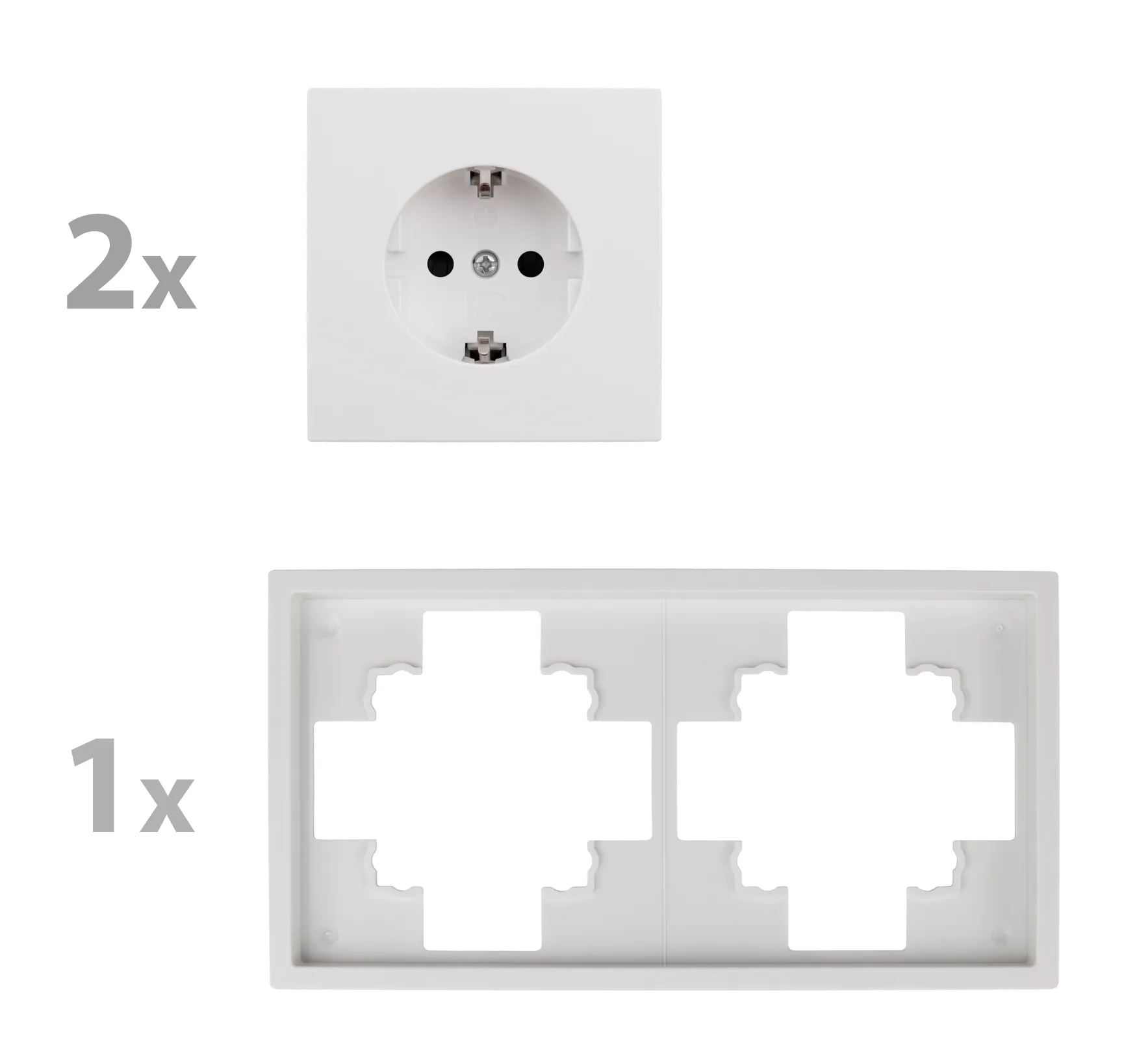 Steckdosen Set McPower Shallow ''Beginner 2S-Profi'' 3-teilig, Steckanschluss – Bild 2