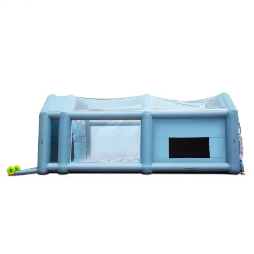 VEVOR Tragbares Aufblasbares Farbzelt für Sprühmalerei 1100 + 950 W, 10 x 6 x 4 m Sprühschutz Farbkabine für DIY-Projekte, Hobby-Farbautomaten-Werkzeug, Blau 210D Oxford-Gewebe Auto Lackierkabine – Bild 10