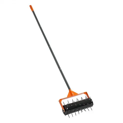 VEVOR Rasenlüfter Walze Manuell, Aerifizierer für Rasen mit 42 Eisen Spikes 410 mm Breit Platte Langem Griff, Bodenbelüften Werkzeug Rasenrolle für Verdichtete Böden Rasenpflege Hof Garten, Schwarz – Bild 10