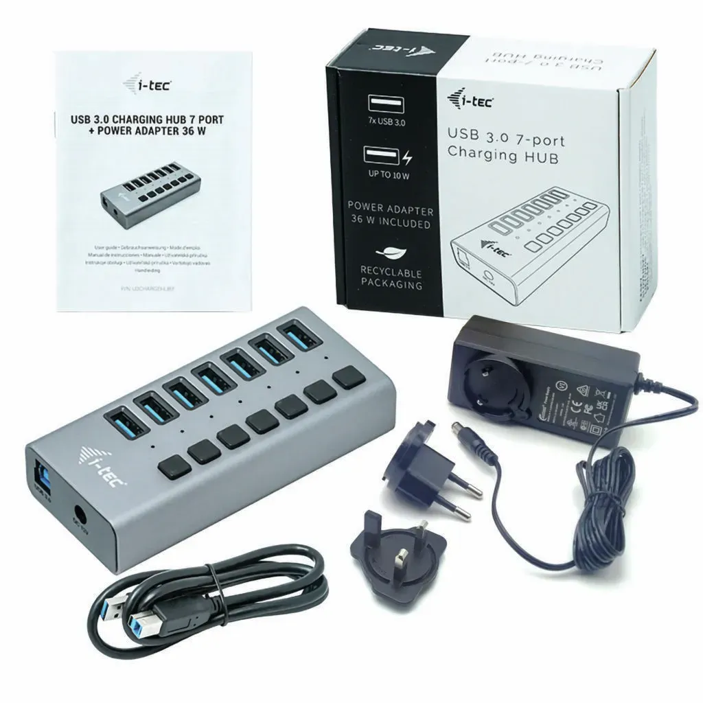 i-tec USB 3.0 Charging HUB 7port + Power Adapter 36 W – Bild 4