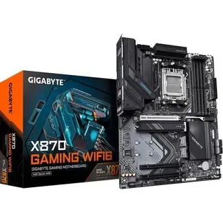 GIGABYTE X870 GAMING WIFI6 Mainboard – Unterstützt AMD Ryzen 9000 CPUs, 8+2+2 Phasen VRM, bis zu 8000MHz DDR5 (OC), 1xPCIe 5.0 + 2xPCIe 4.0, Wi-Fi 6, 2.5GbE LAN, USB 4 GIGABYTE X870 GAMING WIFI6 Mainboard – Unterstützt AMD Ryzen 9000 CPUs, 8+2+2 Phasen VRM, bis zu 8000MHz DDR5 (OC), 1xPCIe 5.0 + 2xPCIe 4.0, Wi-Fi 6, 2.5GbE LAN, USB 4