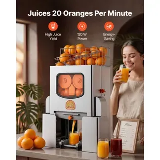 VEVOR Gewerbliche Orangenpresse Elektrische Zitruspresse 120 W Edelstahl, Saftpresse für bis zu 20 Orangen pro Minute, Entsafter für Zitronen Zitrusfrüchte Granatäpfel mit 2 Schalen-Auffangbehältern VEVOR Gewerbliche Orangenpresse Elektrische Zitruspresse 120 W Edelstahl, Saftpresse für bis zu 20 Orangen pro Minute, Entsafter für Zitronen Zitrusfrüchte Granatäpfel mit 2 Schalen-Auffangbehältern
