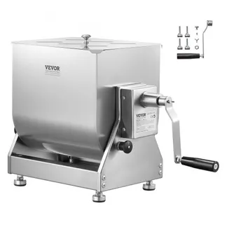 VEVOR manueller Fleischmischer Fleischverarbeitungsgerät mit Kippbehälter (maximales Mischen von 13,61 kg Fleisch), Fleischmischer Wurstmischer mit Untersetzungsgetriebe, Handmixer für Hackfleisch VEVOR manueller Fleischmischer Fleischverarbeitungsgerät mit Kippbehälter (maximales Mischen von 13,61 kg Fleisch), Fleischmischer Wurstmischer mit Untersetzungsgetriebe, Handmixer für Hackfleisch