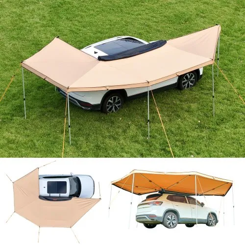 VEVOR Markise Auto, 270°-Markise, 6,08×4,25×2,10 m, Sonnensegel, wasserdicht (UV50+), inklusive Tragetasche, freistehendes Allwetter-Vordach für SUV, Van, LKW & Camping VEVOR Markise Auto, 270°-Markise, 6,08×4,25×2,10 m, Sonnensegel, wasserdicht (UV50+), inklusive Tragetasche, freistehendes Allwetter-Vordach für SUV, Van, LKW & Camping