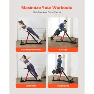 VEVOR multifunktionale Hyperextensionsbank Rückenstrecker Rückenverlängerung römischer Stuhl (Kohlenstoffstahl) 158 kg belastbare rollbare Rückentrainer Fitness-Hantelbank Heim-Fitnessstudio VEVOR multifunktionale Hyperextensionsbank Rückenstrecker Rückenverlängerung römischer Stuhl (Kohlenstoffstahl) 158 kg belastbare rollbare Rückentrainer Fitness-Hantelbank Heim-Fitnessstudio