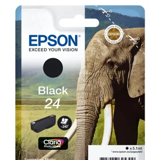 Epson Elephant Singlepack Black 24 Claria Photo HD Ink Epson Elephant Singlepack Black 24 Claria Photo HD Ink