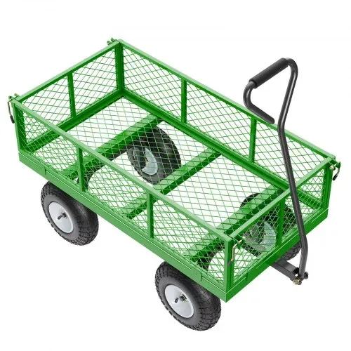 VEVOR Bollerwagen 408,23 kg, Transportwagen, Gerätewagen, Gartenwagen, Handwagen mit 10-Zoll-Reifen und abnehmbaren Seitenteilen aus Netzgewebe (umbaubar in Pritsche) und um 180° drehbarem Griff – Bild 9