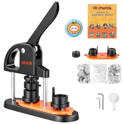 VEVOR Buttonmaschine Knopfmachermaschine 25mm 500 Stk. Badge Punch Press, Buttonpresse, DIY Badge Press Machine Button Badge Maker für Personalisiertes Abzeichen inkl. Zauberbuch – Bild 8